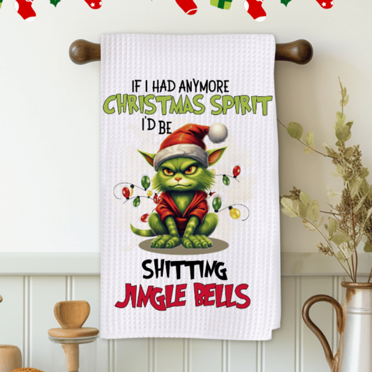 If I Had Anymore Christmas Spirit I'd Be Shitting Jingle Bells Microfiber Decorative Towel