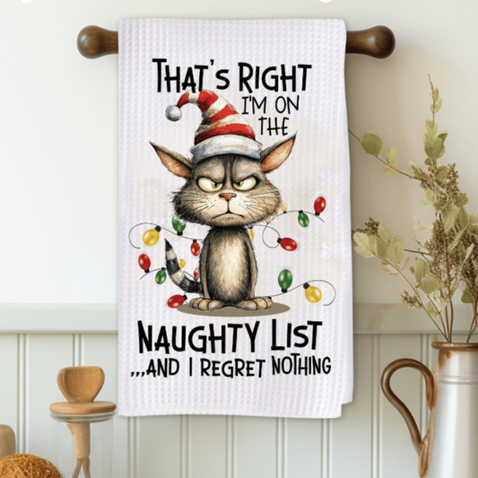 That's Right I'm On The Naughty List Microfiber Decorative Towel