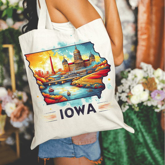 Iowa 15x16 Canvas Tote Bag