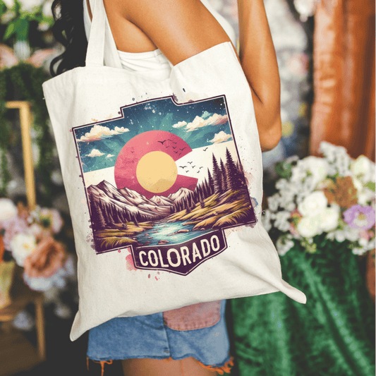 Colorado 15x16 Canvas Tote Bag