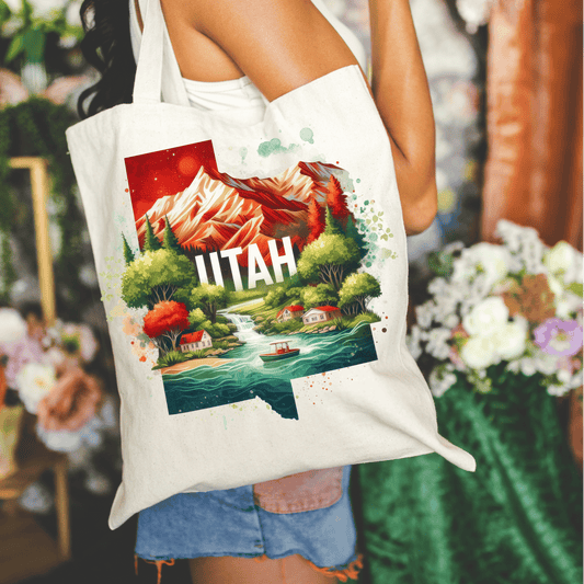 Utah 15x16 Canvas Tote Bag