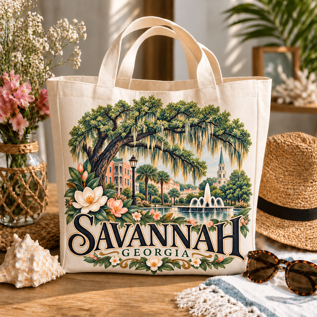 LGT-MTD4 — Savannah Live Oak & Fountain | MY TOWN COLLECTION product mockup