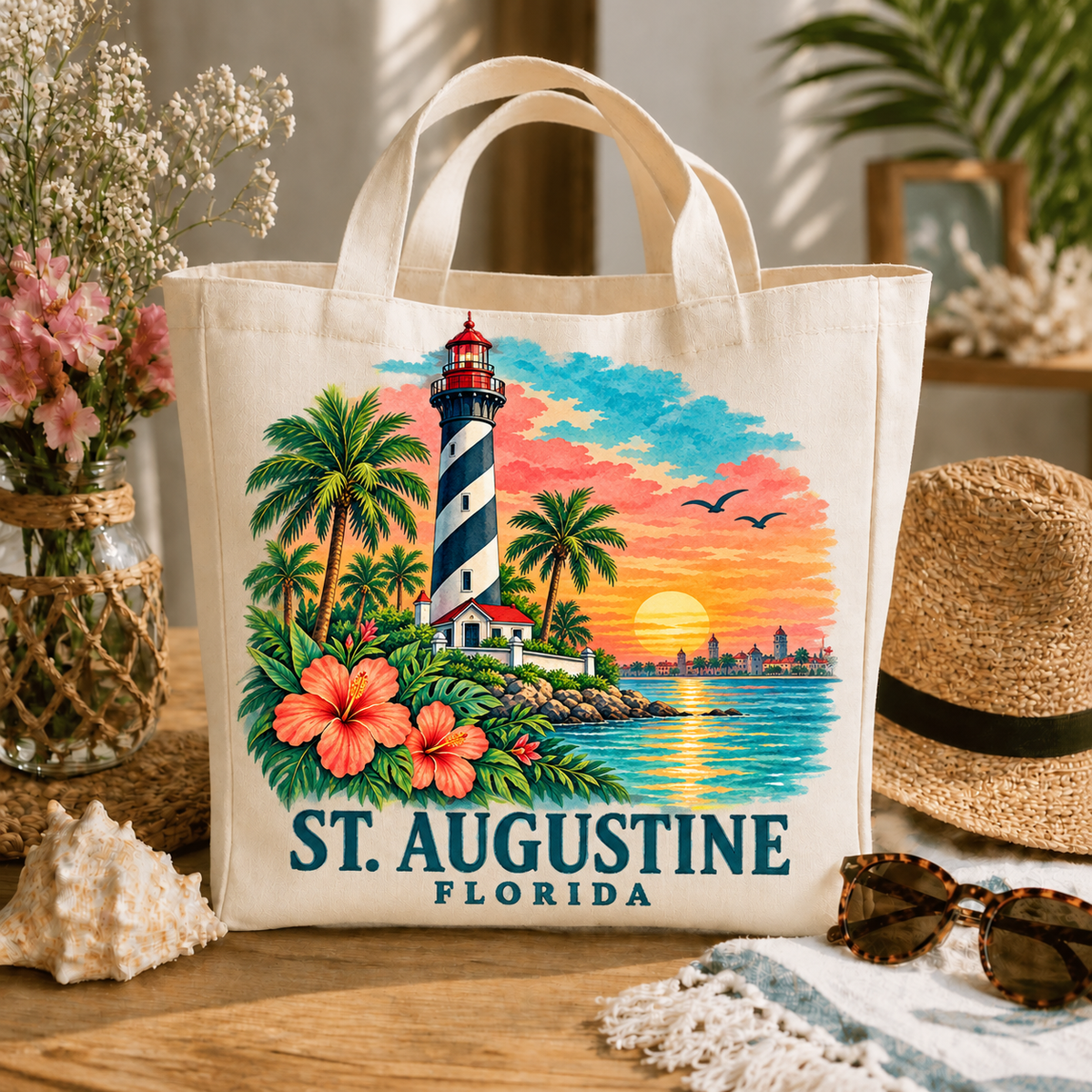 LGT-MTD8 — St. Augustine Lighthouse Sunset | MY TOWN COLLECTION product mockup