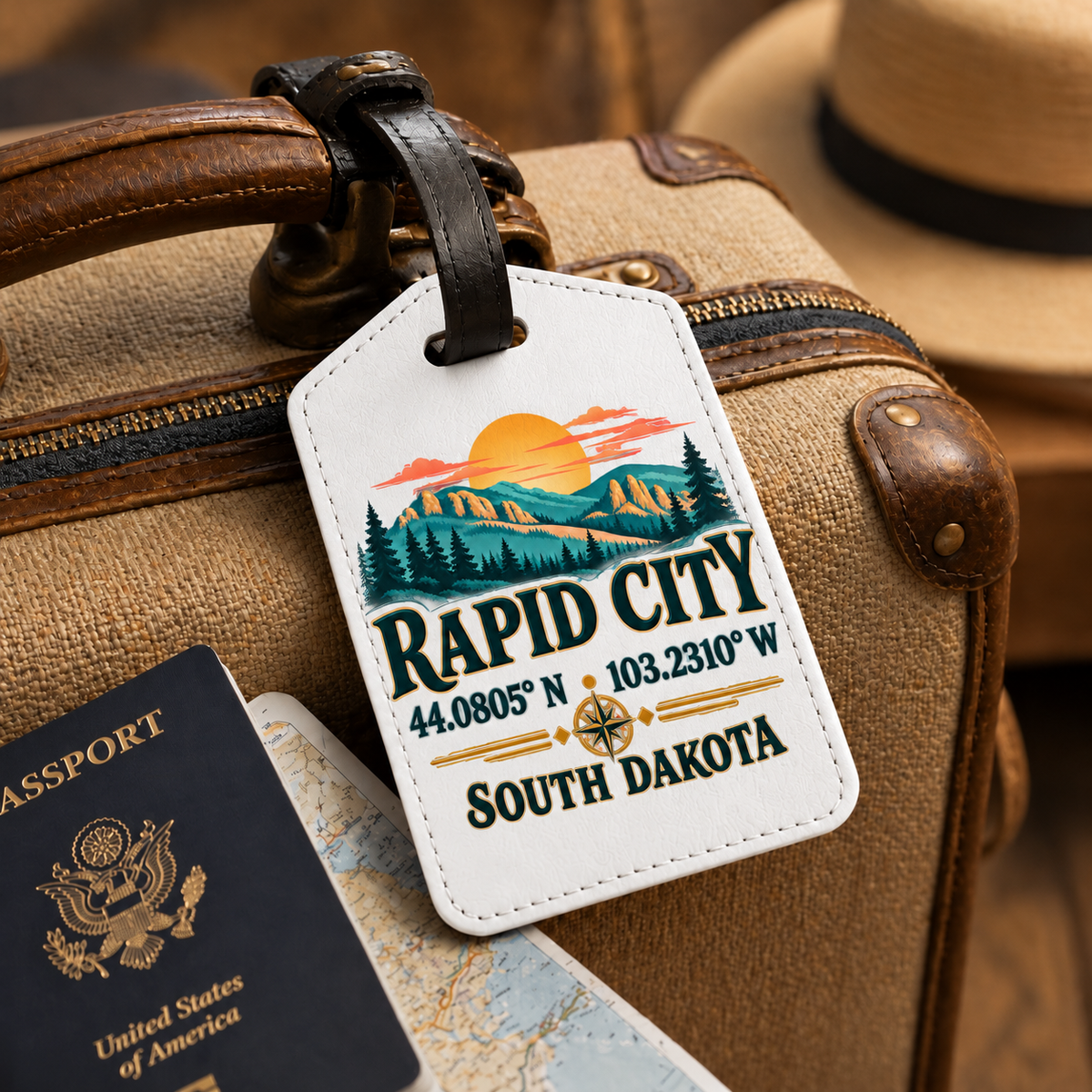 LUG-MTD6 — Rapid City Coordinates | MY TOWN COLLECTION product mockup
