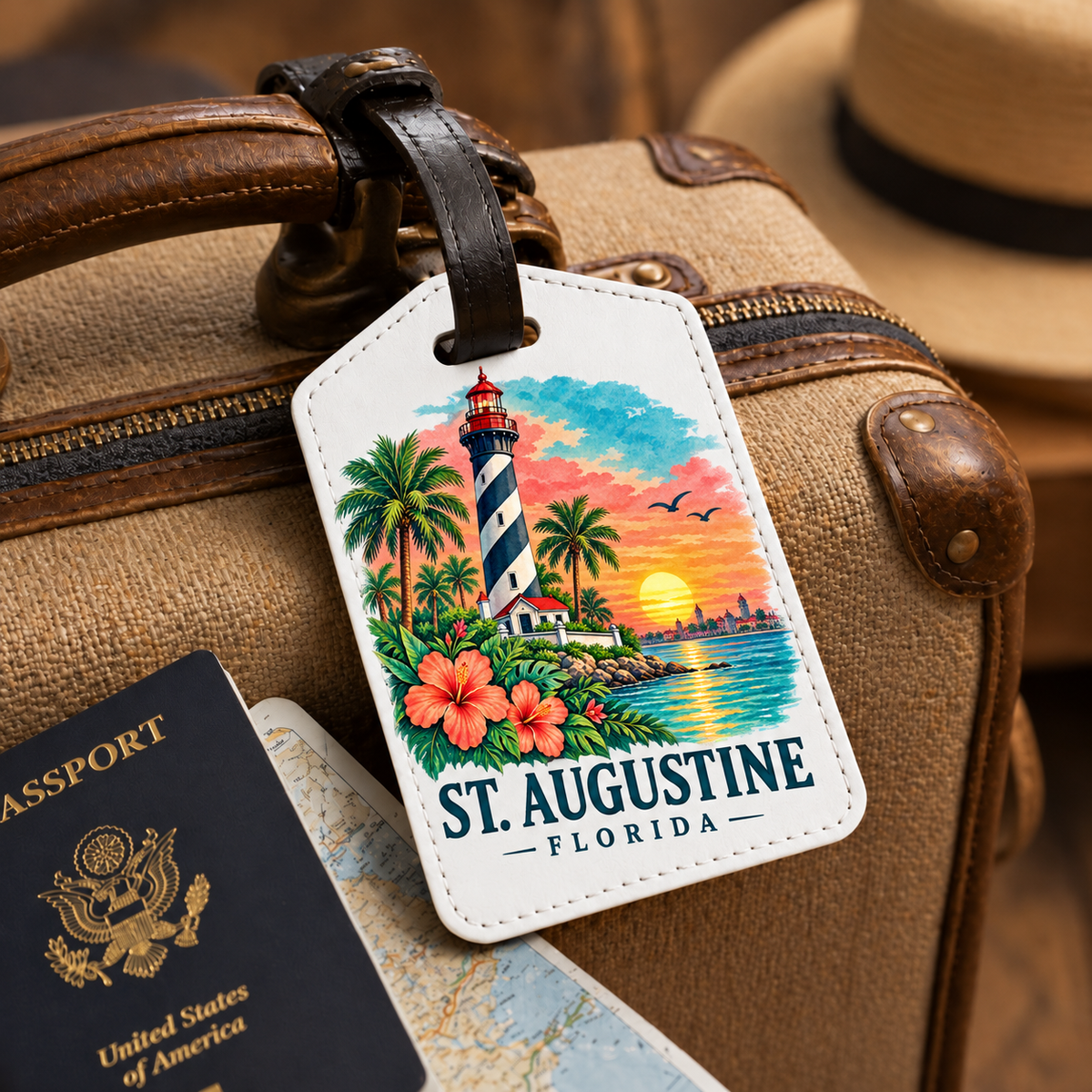 LUG-MTD8 — St. Augustine Lighthouse Sunset | MY TOWN COLLECTION product mockup