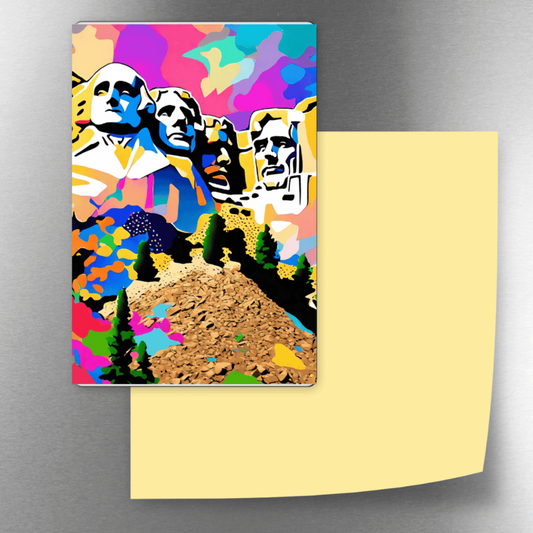 Mount Rushmore Art Deco Decorative 4x3 Magnet