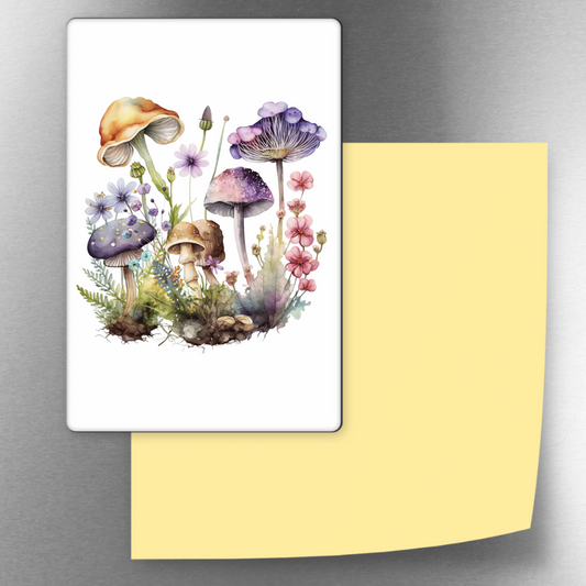 Watercolor Mushrooms Decorative 4x3 Magnet