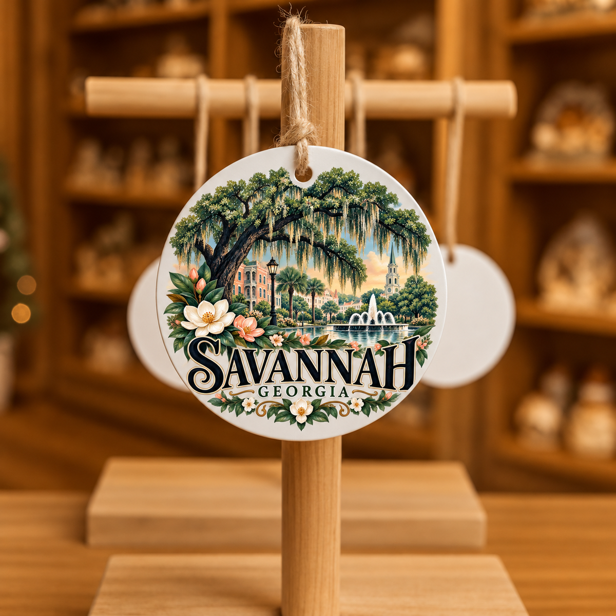 MTO-MTD4 — Savannah Live Oak & Fountain | MY TOWN COLLECTION product mockup
