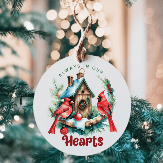 Always In Our Hearts Large Metal Ornament