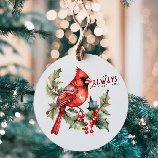Always With you Cardinal Large Metal Ornament