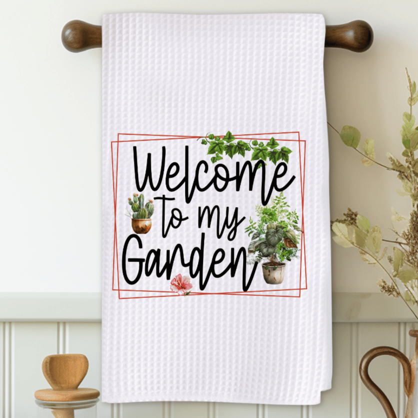 Welcome To My Garden Microfiber Decorative Towel