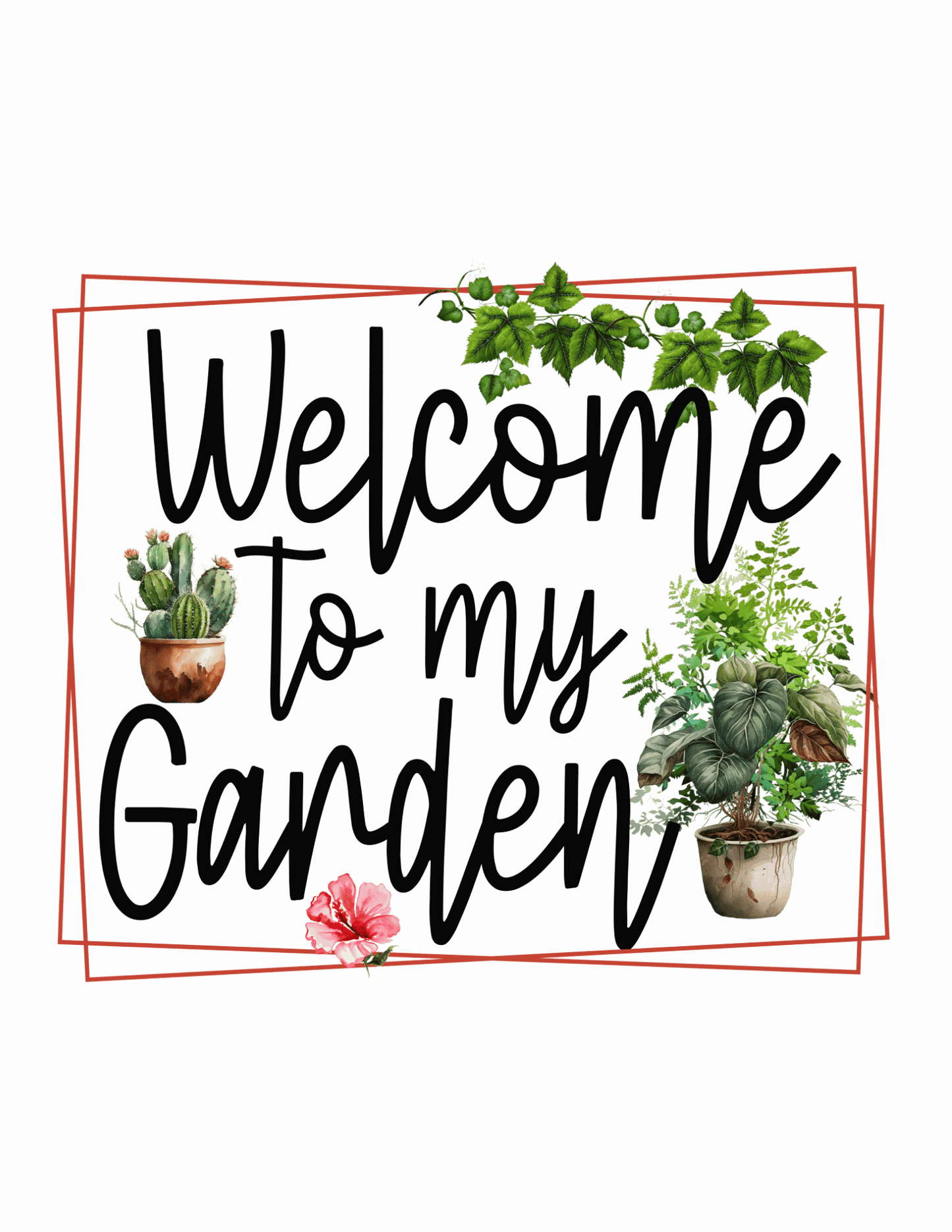 Welcome To My Garden Microfiber Decorative Towel