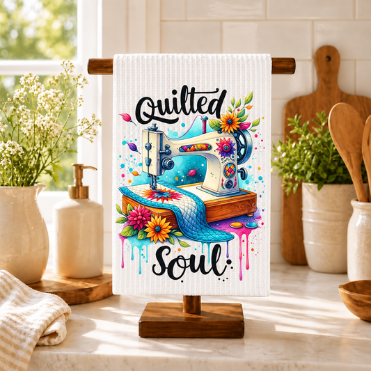 Quilted Soul design 1507 on kitchen towel