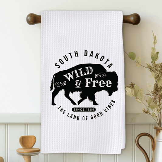Wild And Free South Dakota Buffalo Microfiber Decorative Towel