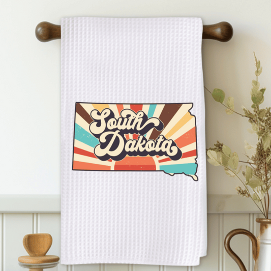 South Dakota Retro Microfiber Decorative Towel
