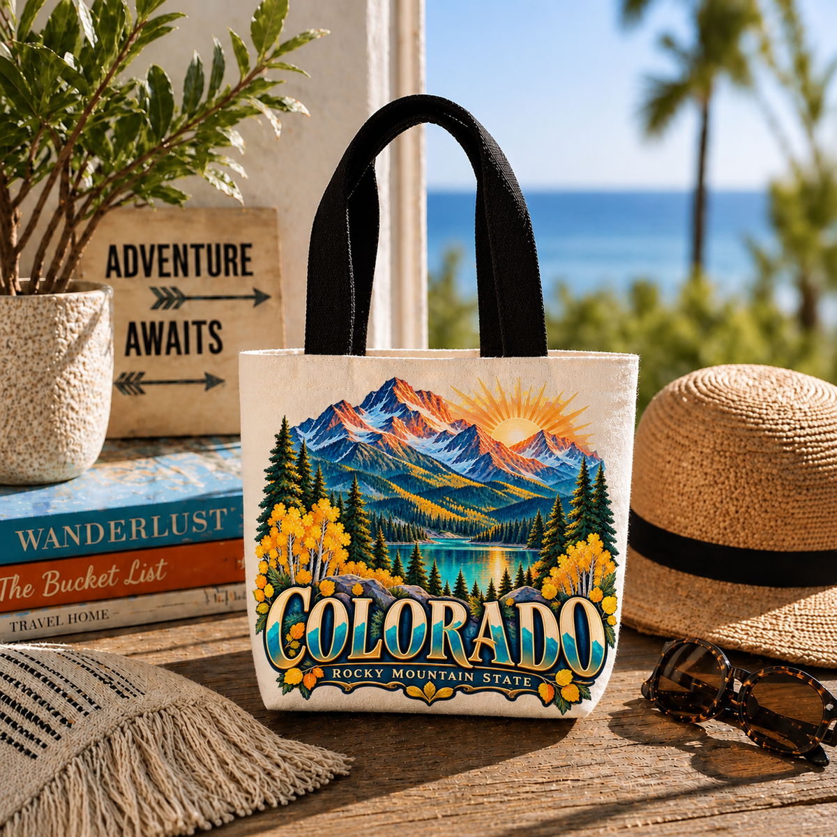 SMT-MTD2 — Colorado Mountain Sunrise & Aspens | MY TOWN COLLECTION product mockup