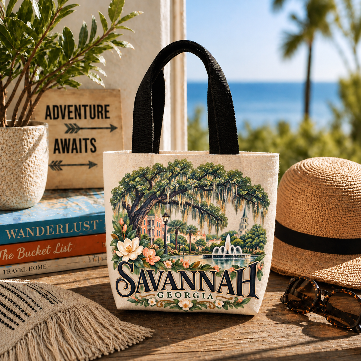 SMT-MTD4 — Savannah Live Oak & Fountain | MY TOWN COLLECTION product mockup