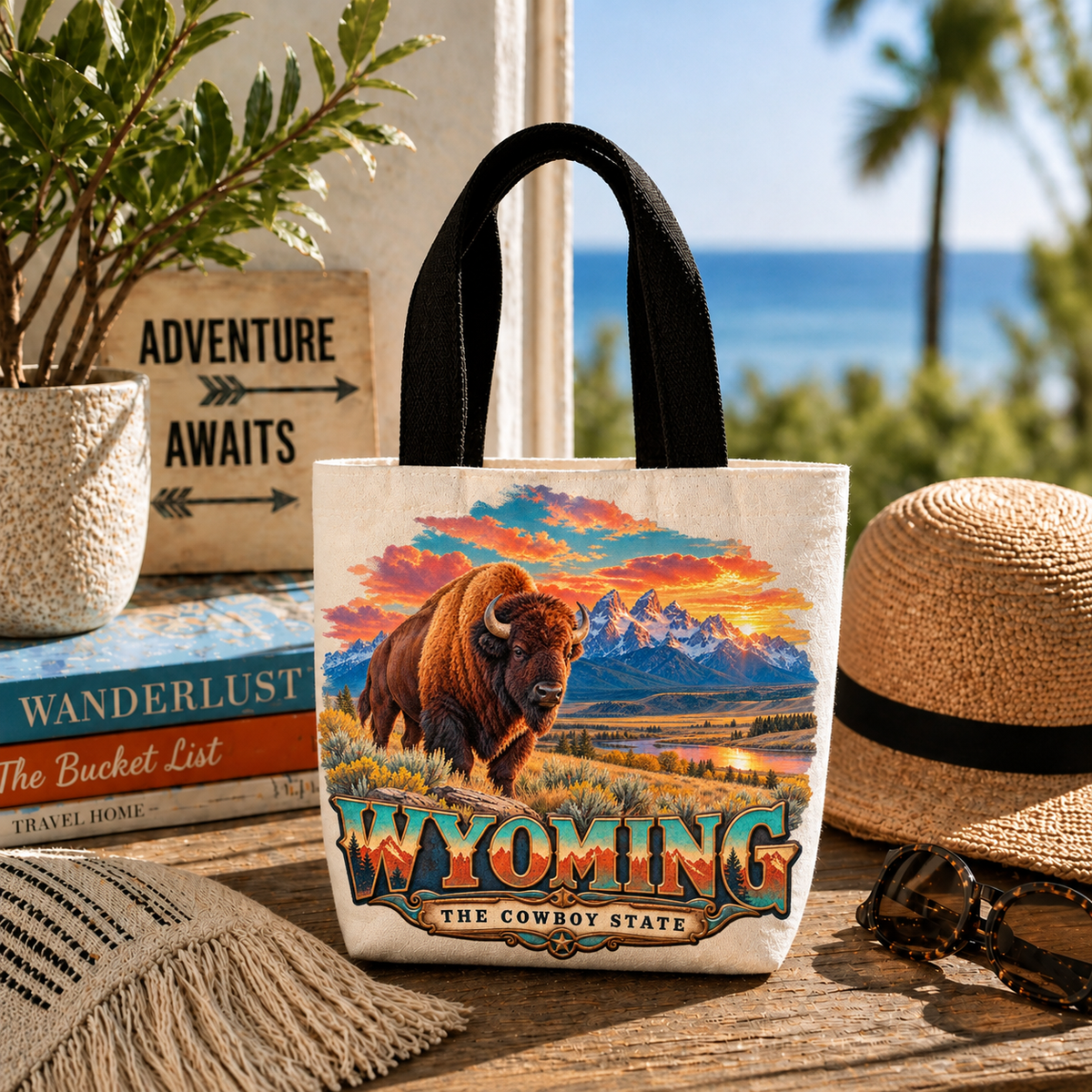 SMT-MTD7 — Wyoming Bison Sunset | MY TOWN COLLECTION product mockup