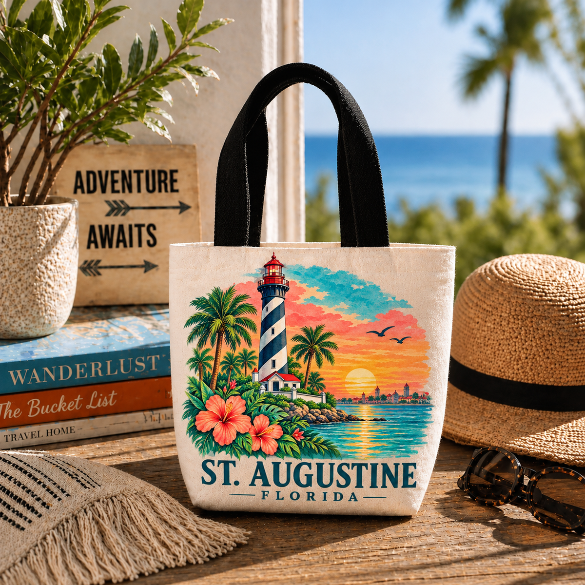 SMT-MTD8 — St. Augustine Lighthouse Sunset | MY TOWN COLLECTION product mockup