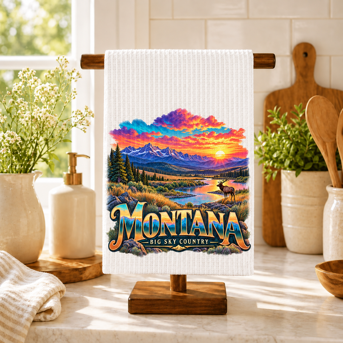 TWL-MTD3 — Montana Big Sky River Sunset | MY TOWN COLLECTION product mockup