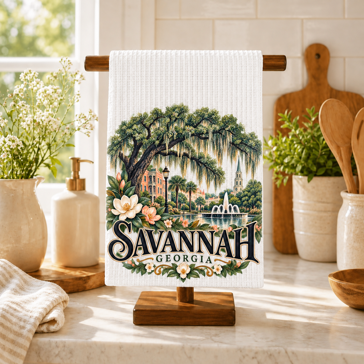 TWL-MTD4 — Savannah Live Oak & Fountain | MY TOWN COLLECTION product mockup