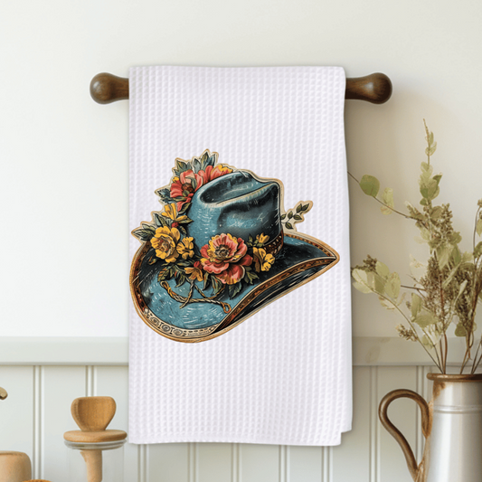 Vintage Cowboy Hat Microfiber Decorative Towel