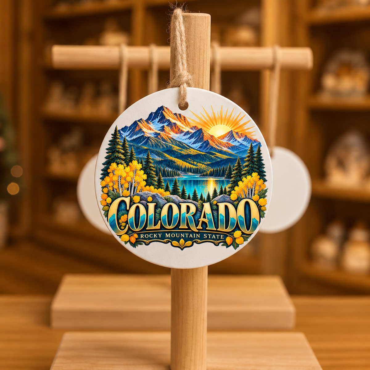 WDO-MTD2 — Colorado Mountain Sunrise & Aspens | MY TOWN COLLECTION product mockup