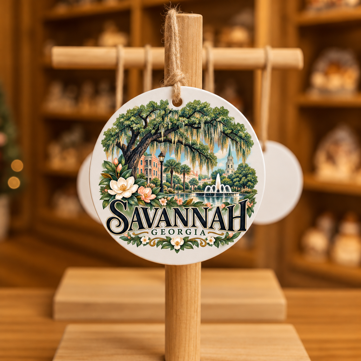 WDO-MTD4 — Savannah Live Oak & Fountain | MY TOWN COLLECTION product mockup
