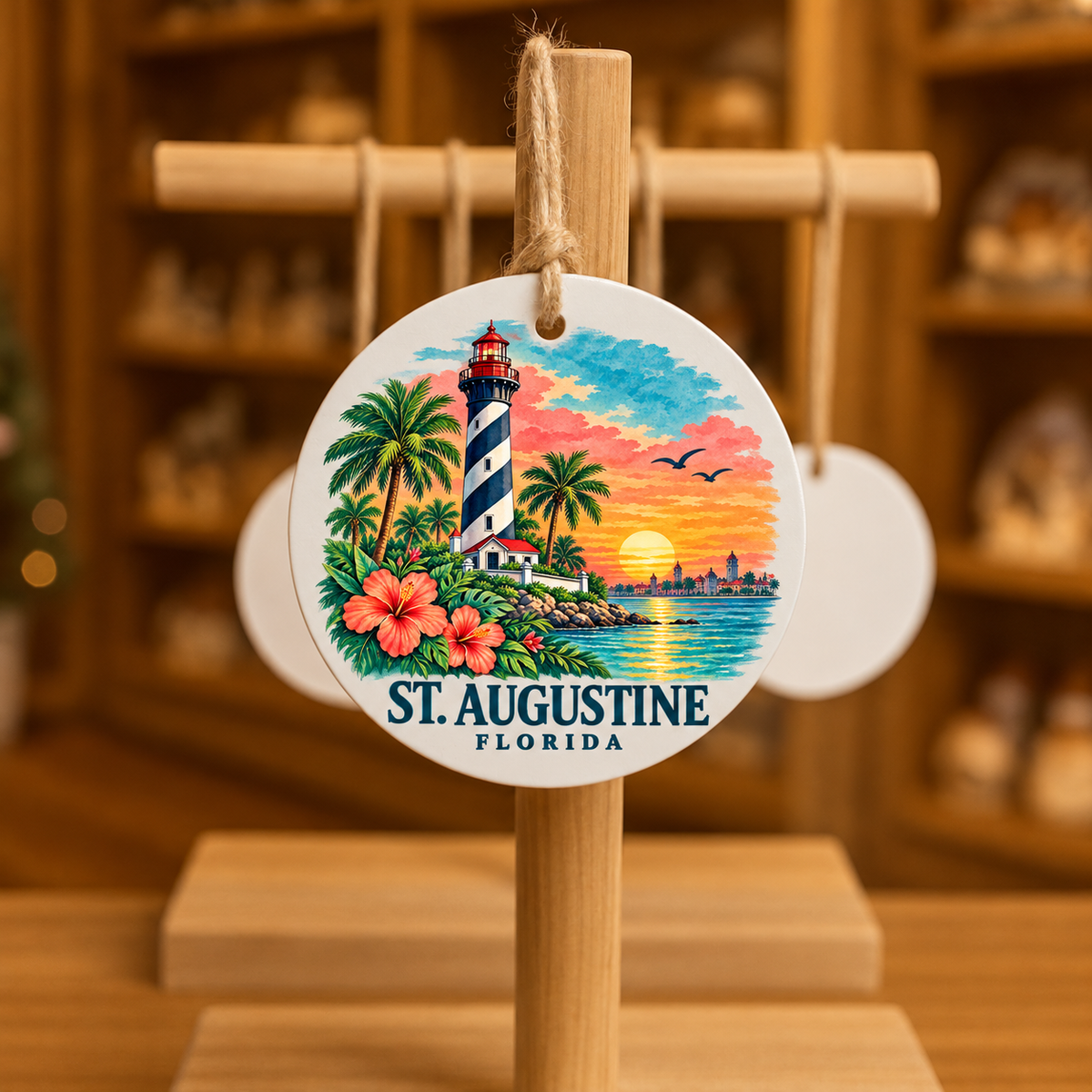 WDO-MTD8 — St. Augustine Lighthouse Sunset | MY TOWN COLLECTION product mockup