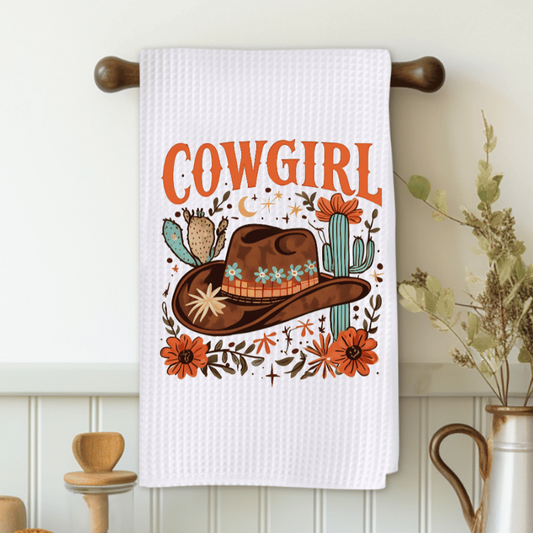 Cowgirl Hat Microfiber Decorative Towel