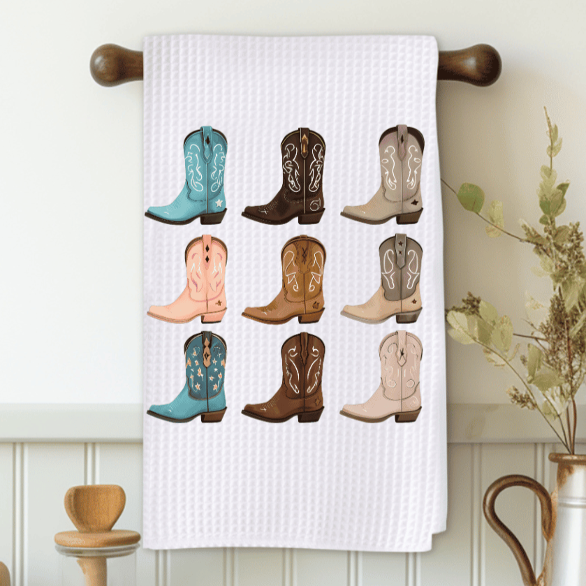 Cowboy Boots Microfiber Decorative Towel