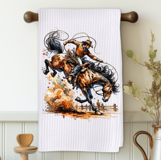 Rodeo Cowboy Microfiber Decorative Towel