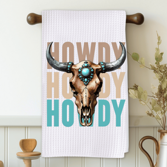 Howdy Skull Microfiber Decorative Towel