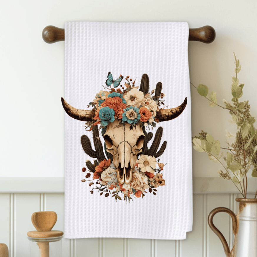 Cactus Skull Microfiber Decorative Towel
