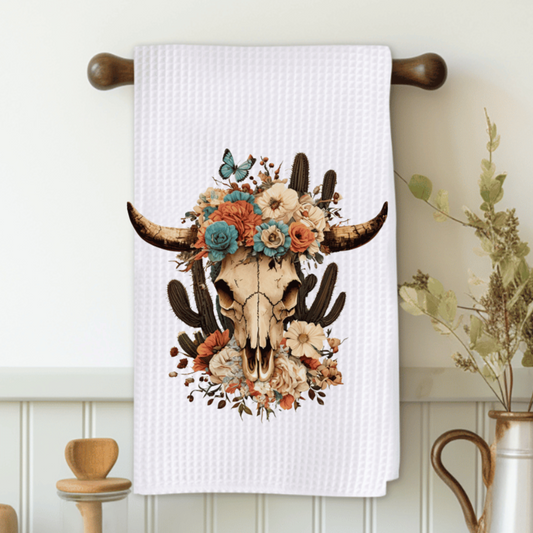 Cactus Skull Microfiber Decorative Towel