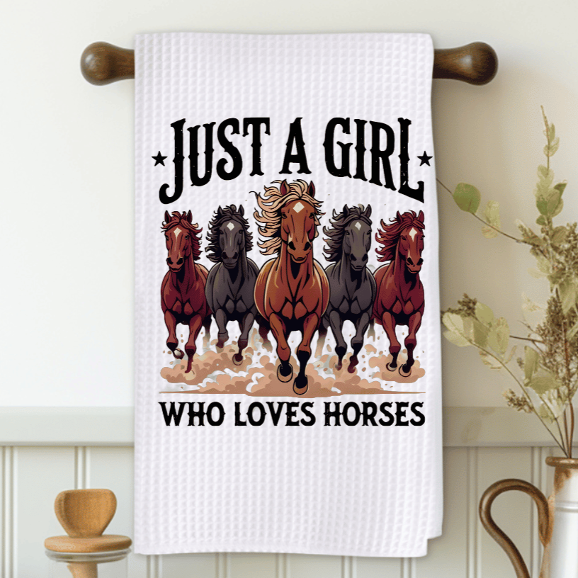 Just A Girl Who Loves Horses Microfiber Decorative Towel