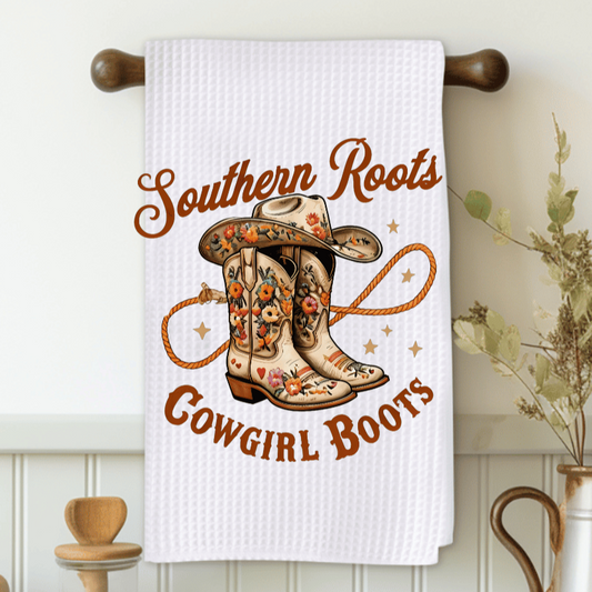 Southern Roots and Cowgirl Boots Microfiber Decorative Towel