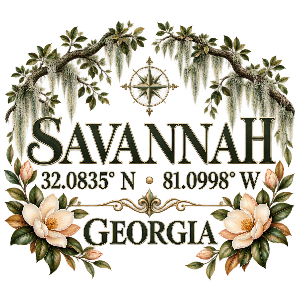 Savannah Botanical Coordinates — design artwork preview