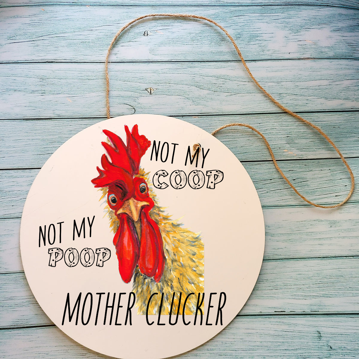 Funny Farmhouse Handmade Round Wall Decor